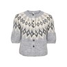 ONLY Reykja kortærmet strik cardigan - Light Grey Melange / Fair Isle / Birch Mel
