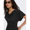 ONLY Ember kortærmet vandfald top - Black