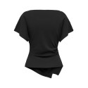 ONLY Ember kortærmet vandfald top - Black
