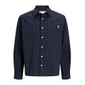 JACK & JONES Menton seersucker skjorte - Sky Captain