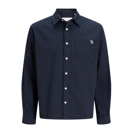 JACK & JONES Menton seersucker skjorte - Sky Captain
