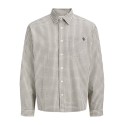 JACK & JONES Menton seersucker skjorte - Cloud Dancer