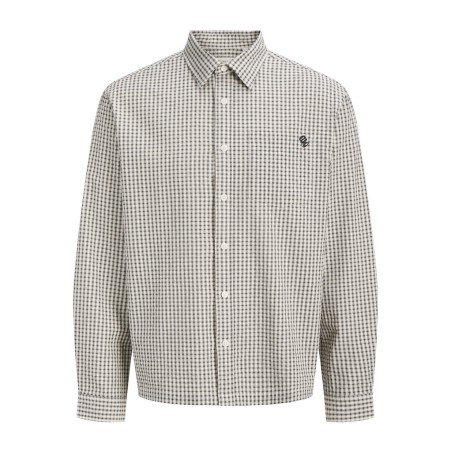 JACK & JONES Menton seersucker skjorte - Cloud Dancer