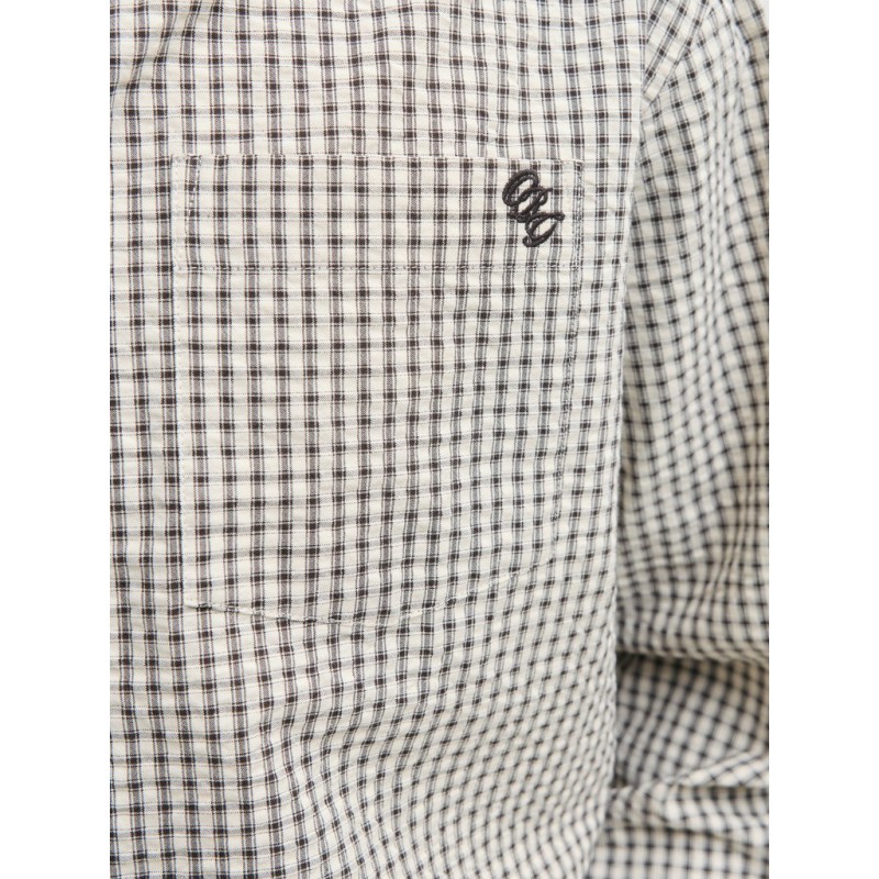 JACK & JONES Menton seersucker skjorte - Cloud Dancer