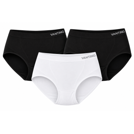 VANTING PLUS Shape up dametrusser 3 pak - Black / Black / White
