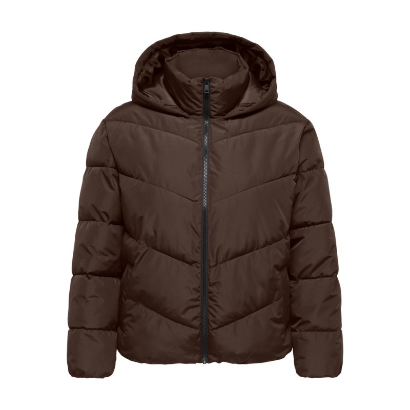 ONLY CARMAKOMA Clair kort pufferjakke - Chocolate Brown