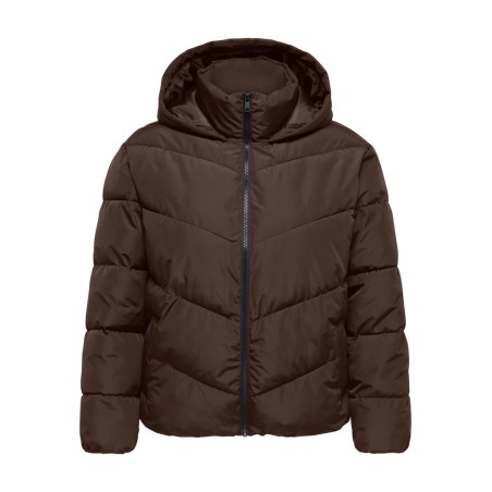 ONLY CARMAKOMA Clair kort pufferjakke - Chocolate Brown
