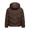 ONLY CARMAKOMA Clair kort pufferjakke - Chocolate Brown