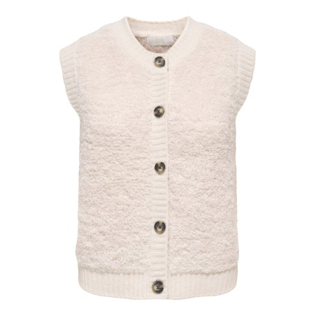 JDY Eira life on button strikvest - Birch