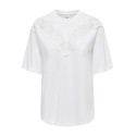 ONLY Vivvi blonde T-shirt - Cloud Dancer / Cloud Dancer Lace