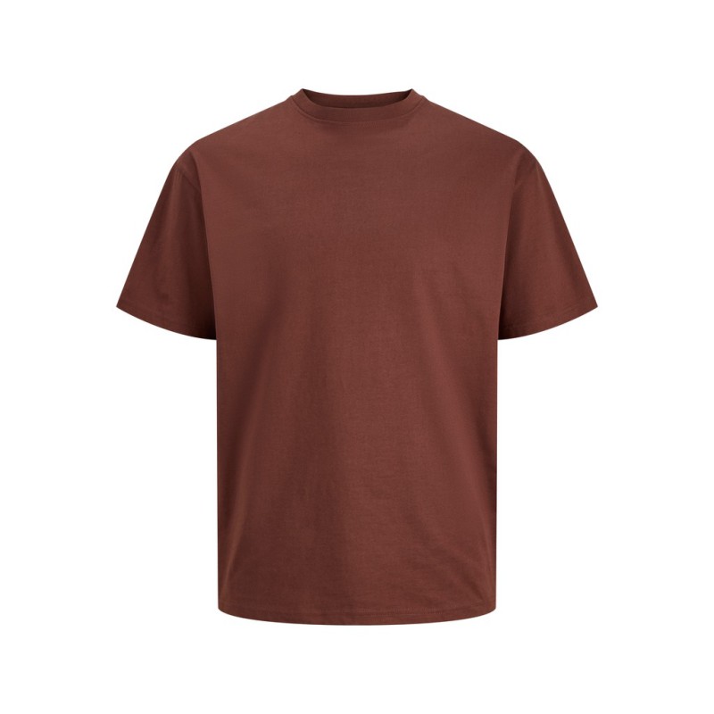 JACK & JONES Organic relaxed kortærmet T-shirt - Bitter Chocolate