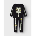 NAME IT MINI Halloween skelet sæt - Black / Yellow