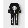 NAME IT MINI Halloween skelet sæt - Black / Yellow
