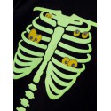NAME IT MINI Halloween skelet sæt - Black / Yellow