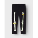 NAME IT MINI Halloween skelet sæt - Black / Yellow