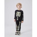 NAME IT MINI Halloween skelet sæt - Black / Yellow