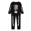 NAME IT MINI Halloween Skelet Sæt - Sort / Pink