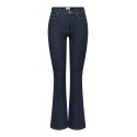ONLY Wauw flared rinse denim jeans - Dark Blue Denim