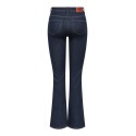 ONLY Wauw flared rinse denim jeans - Dark Blue Denim