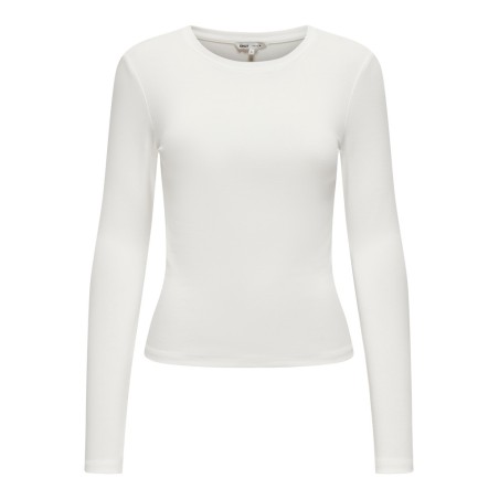 ONLY Riley langærmet bluse - Cloud Dancer