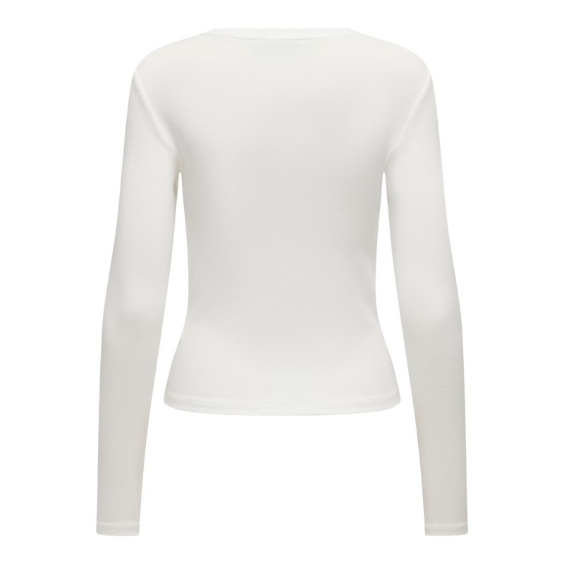 ONLY Riley langærmet bluse - Cloud Dancer