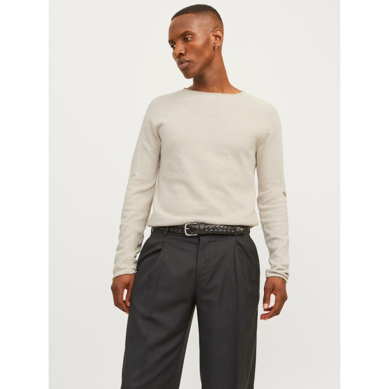 JACK & JONES Hill Strik Sweater - Oatmeal / Melange