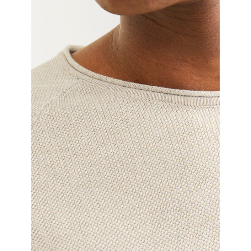 JACK & JONES Hill Strik Sweater - Oatmeal / Melange