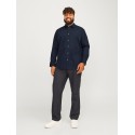 JACK & JONES PLUS Joe plain krotærmet skjorte - Navy Blazer