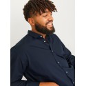 JACK & JONES PLUS Joe plain krotærmet skjorte - Navy Blazer
