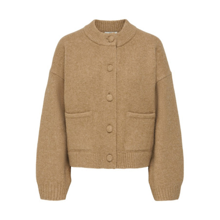 JDY Kimie langærmet strik cardigan - Camel