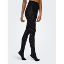 JDY Anna small dot strømpebukser - Coffee Bean / SANDSHELL DOTS