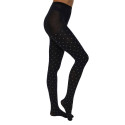 JDY Anna small dot strømpebukser - Coffee Bean / SANDSHELL DOTS