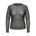 ONLY CARMAKOMA Drift highneck lace bluse - Phantom