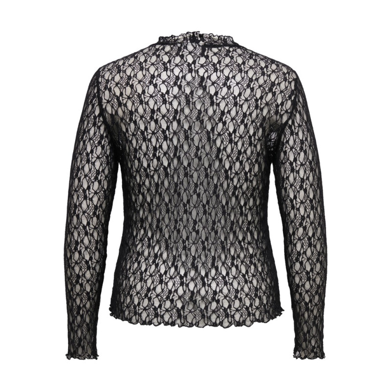 ONLY CARMAKOMA Drift highneck lace bluse - Phantom