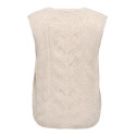 ONLY CARMAKOMA Sophie v-neck strikvest - Pumice Stone