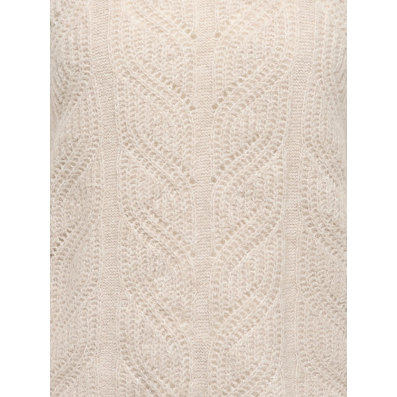 ONLY CARMAKOMA Sophie v-neck strikvest - Pumice Stone