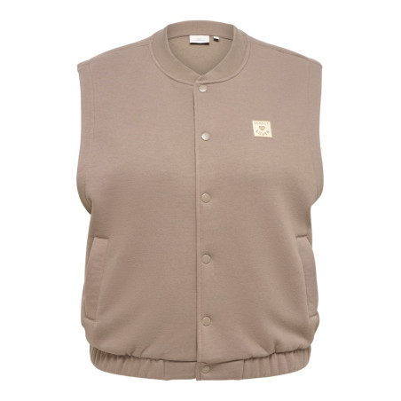 ONLY CARMAKOMA Coralie sweat vest - Walnut