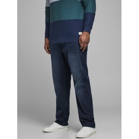 JACK & JONES Plus Glenn Slim Jeans - Blue Denim