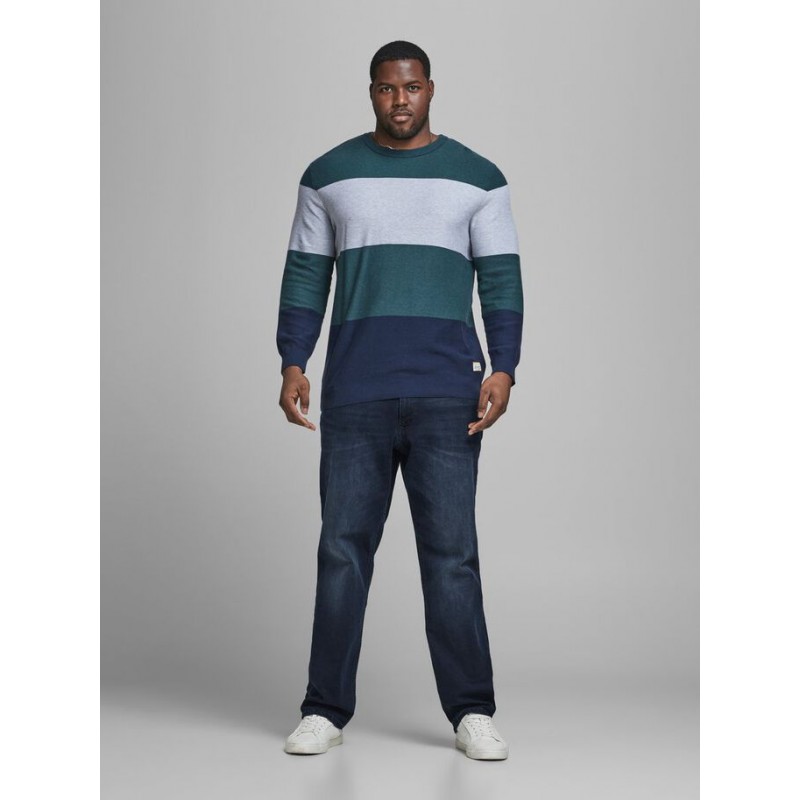 JACK & JONES Plus Glenn Slim Jeans - Blue Denim