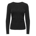 JDY Kiwi langærmet bluse - Black / Glitter
