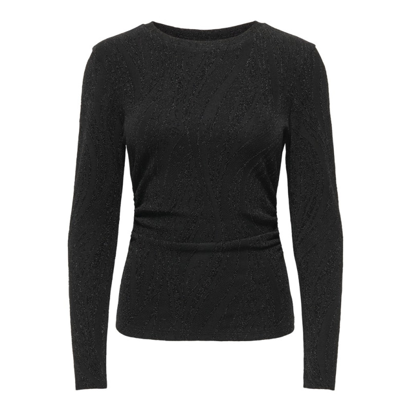JDY Kiwi langærmet bluse - Black / Glitter