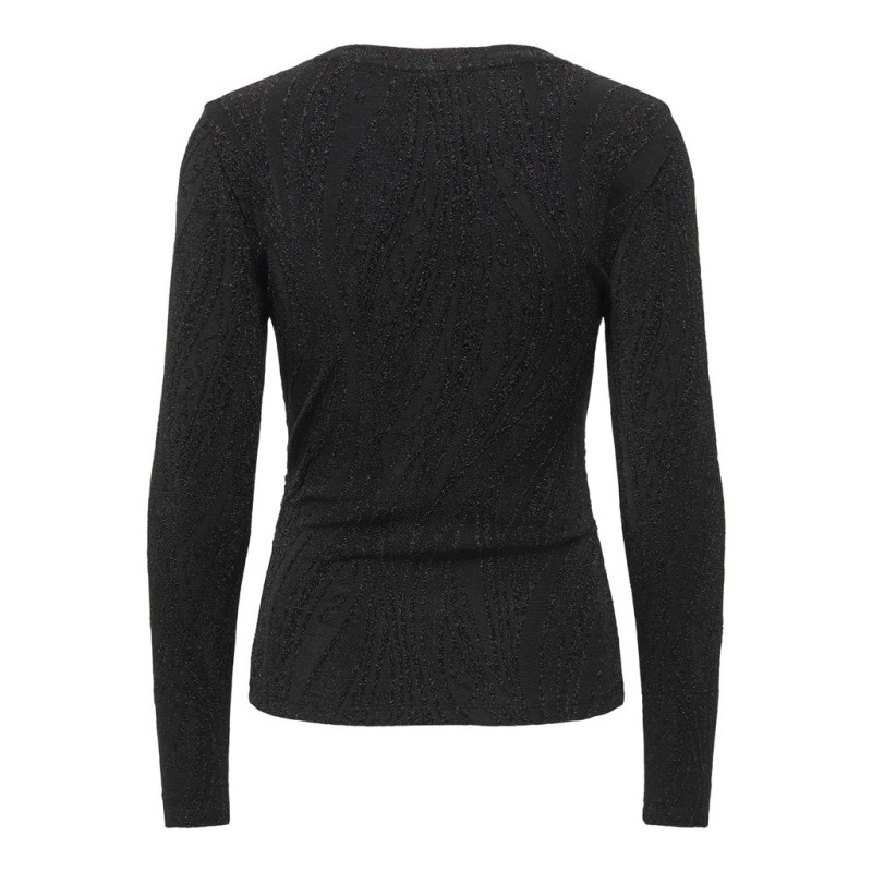JDY Kiwi langærmet bluse - Black / Glitter