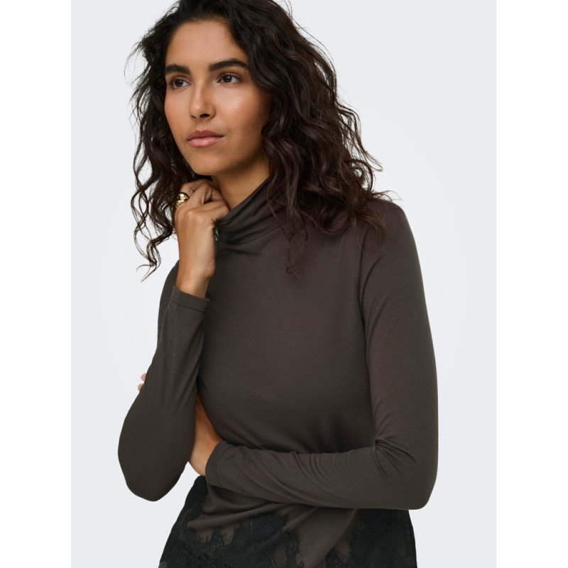 JDY Sara rollneck lace bluse - Mulch