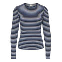 JDY Bali langærmet bluse - Sky Captain / Serenity Comb