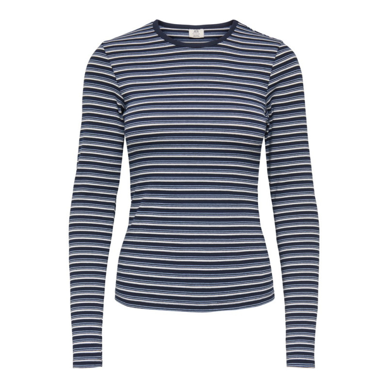 JDY Bali langærmet bluse - Sky Captain / Serenity Comb