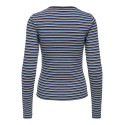 JDY Bali langærmet bluse - Sky Captain / Serenity Comb