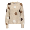 JDY Dottie dot strik pullover - Pussywillow Gray