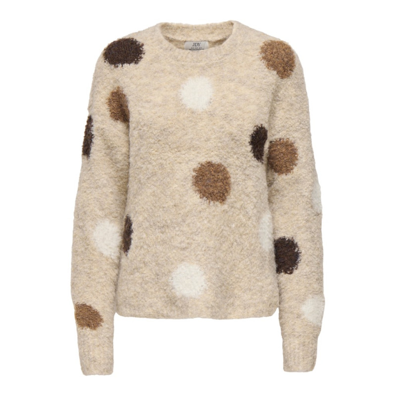 JDY Dottie dot strik pullover - Pussywillow Gray