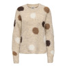 JDY Dottie dot strik pullover - Pussywillow Gray