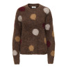 JDY Dottie dot strik pullover - Bison